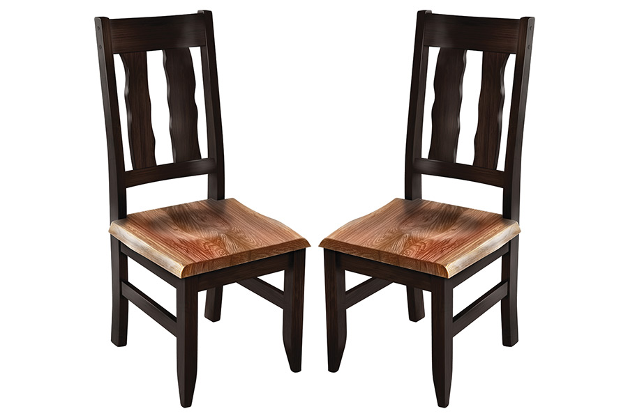 master live edge side chairs